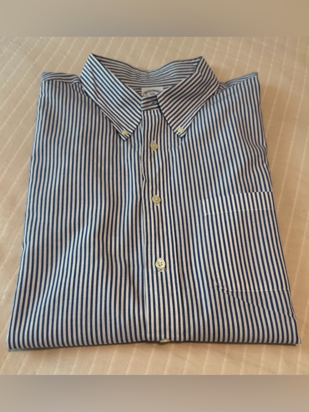 Brooks Brothers 346 Slim Fit Long Sleeve Button Down Shirt - Men’s XXL - Blue /
